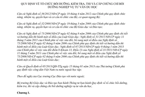 Thông tư 23/2013/TT-BGDĐT thi cấp chứng chỉ bồi dưỡng nghiệp vụ tư vấn du học