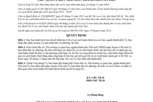 Quyết định 1966/QĐ-UBND 2013 Chỉ số Cải cách hành chính sở ban ngành Ủy ban nhân dân Cần Thơ