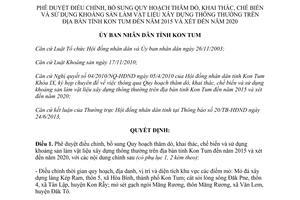 Quyết định 26/2013/QĐ-UBND Quy hoạch thăm dò khai thác khoáng sản Kom Tum