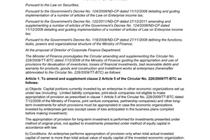 Circular No. 89/2013/TT-BTC amending the Circular No. 228/2009/TT-BTC