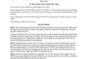 Quyết định 23/2013/QĐ-UBND thủ tục hành chính cơ chế một cửa Sở Kế hoạch Đầu tư Phú Thọ