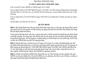 Quyết định 18/2013/QĐ-UBND thủ tục hành chính cơ chế một cửa Sở Tài nguyên Môi trường Phú Thọ