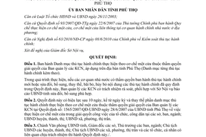 Quyết định 27/2013/QĐ-UBND thủ tục hành chính cơ chế một cửa Ban quản lý Khu công nghiệp Phú Thọ