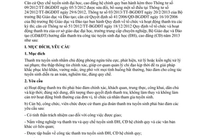 Công văn 3807/BGDĐT-TTr Hướng dẫn thanh tra tuyển sinh đại học cao đẳng 2013