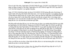 Công văn 2693/BNN-TCCB Đề án vị trí việc làm của đơn vị sự nghiệp công lập 2013