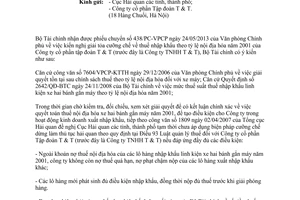 Công văn 7451/BTC-TCHQ năm 2013 xử lý thuế nội địa hóa 2001