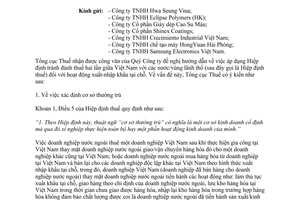 Công văn 1939/TCT-HTQT năm 2013 áp dụng Hiệp định thuế đối với xuất-nhập khẩu tại chỗ