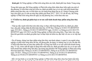 Công văn 1997/BNN-QLCL năm 2013 quản lý chất lượng an toàn thực phẩm nông lâm thủy sản