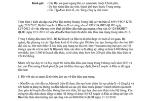 Công văn 4252/BKHĐT-QLĐT đẩy mạnh thí điểm đấu thầu qua mạng 2013