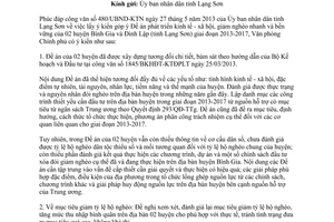 Công văn 5004/VPCP-KGVX năm 2013 Đề án giảm nghèo bền vững của 02 huyện Bình Gia Đình Lập