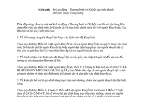 Công văn 408/BTXH-CSXH năm 2013 thực hiện chính sách đối với người khuyết tật