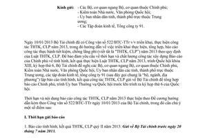Công văn 8088/BTC-TTr công tác thực hành tiết kiệm, chống lãng phí