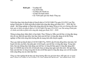 Công văn 950/TCLN-KHTC năm 2013 hướng dẫn cam kết bảo vệ rừng đặc dụng