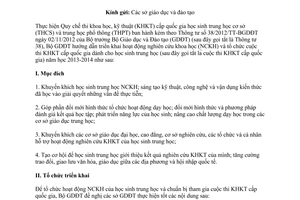 Công văn 4241/BGDĐT-GDTrH 2013 triển khai hoạt động nghiên cứu khoa học