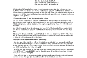 Công văn 5955/BGTVT-KCHT 2013 bảo đảm giao thông khi thi công các dự án cải tạo nâng cấp QL1 QL14