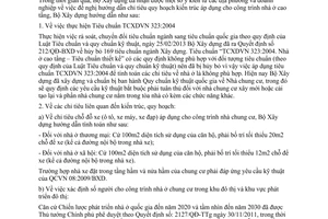 Công văn 1245/BXD-KHCN năm 2013 hướng dẫn chỉ tiêu kiến trúc nhà ở cao tầng