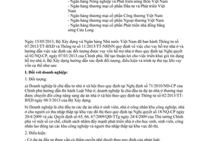 Công văn 1250/BXD-QLN năm 2013 hướng dẫn xác định đối tượng cho vay