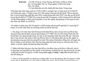 Công văn 2436/BTNMT-TCMT 2013 triển khai Đề án bảo vệ môi trường làng nghề