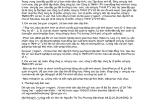 Công văn 8323/BTC-TCDN 2013 báo cáo tình hình tài chính kết quả sản xuất kinh doanh 2012