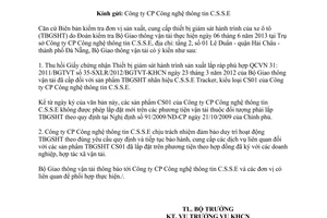 Công văn 6172/BGTVT-KHCN thu hồi Giấy chứng nhận hợp quy của xe ô tô