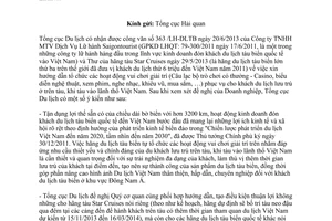 Công văn 694/TCDL-LH tổ chức hoạt động vui chơi giải trí cho khách du lịch
