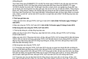 Công văn 3910/BYT-KH-TC báo cáo kết quả thực hành tiết kiệm chống lãng phí năm 2013