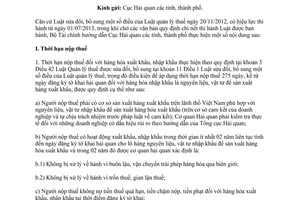 Công văn 8356/BTC-TCHQ xác định trước mã số trị giá thời hạn nộp thuế