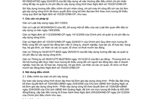 Công văn 630/SXD-KTKHXD&HT điều chỉnh chi phí nhân công Quảng Ngãi