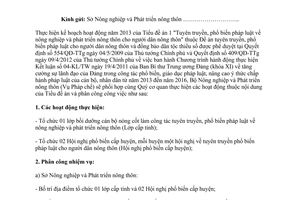 Công văn 2566/BNN-PC năm 2013 Đề án tuyên truyền phổ biến pháp luật nông thôn dân tộc thiểu số