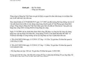 Công văn 1505/HHVN-MPMUI năm 2013 hàng nhập khẩu tạo tài sản cố định