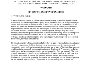Resolution No.24-NQ/TW climate change improvement of natural resource management