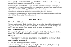 Thông tư 76/2013/TT-BTC hướng dẫn cơ chế hoạt động của Hội đồng giám sát xổ số