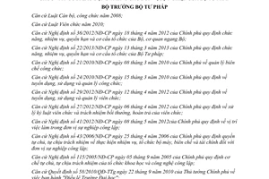 Quyết định 1503/QĐ-BTP phân công phân cấp quản lý công chức viên chức