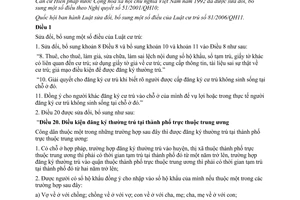 Luật cư trú sửa đổi năm 2013