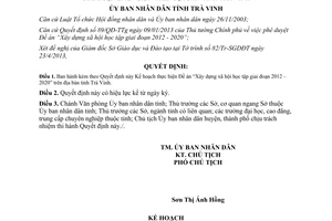 Quyết định 1213/QĐ-UBND Đề án Xây dựng xã hội học tập Trà Vinh năm 2013