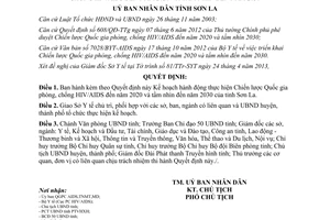 Quyết định 1266/QĐ-UBND năm 2013 Kế hoạch phòng chống HIV/AIDS 2020 2030 Sơn La
