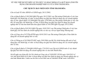 Quyết định 2277/QĐ-UBND 2013 Điều lệ Quỹ bảo lãnh tín dụng doanh nghiệp nhỏ và vừa Thanh Hóa