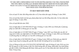 Quyết định 18/2013/QĐ-UBND điều chỉnh điểm cuối tuyến đường Hoàng Văn Thụ Bình Dương