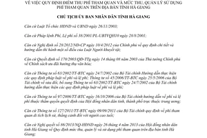 Quyết định 1289/QĐ-UBND năm 2013 mức thu quản lý sử dụng phí tham quan Hà Giang