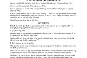 Quyết định 13/2013/QĐ-UBND quy mô công trình thời hạn cấp giấy phép xây dựng Cần Thơ