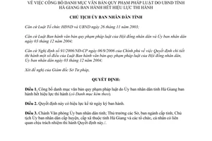 Quyết định 1297/QĐ-UBND năm 2013 văn bản quy phạm pháp luật Hà Giang hết hiệu lực