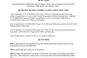 Quyết định 1524/QĐ-BNN-TY Quy trình kỹ thuật nhập xuất và bảo quản thuốc thú y