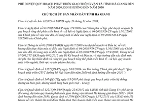 Quyết định 1304/QĐ-UBND năm 2013 Quy hoạch phát triển giao thông vận tải Hà Giang