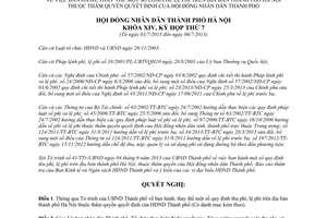 Nghị quyết 02/2013/NQ-HĐNĐ ban hành quy định thu phí lệ phí Hà Nội