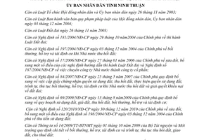 Quyết định 36/2013/QĐ-UBND bồi thường hỗ trợ tái định cư Nhà nước thu hồi đất Ninh Thuận