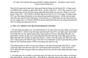 Chỉ thị 09/CT-UBND năm 2013 kế hoạch phát triển kinh tế xã hội ngân sách 2014 Quảng Bình