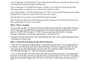 Thông tư 92/2013/TT-BTC quản lý Quỹ Bảo hộ công dân pháp nhân Việt Nam ở nước ngoài