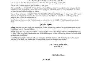 Quyết định 147/QĐ-UBND năm 2013 tổ chức hoạt động Ban Chỉ đạo thi hành án dân sự Ninh Thuận