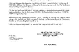 Công văn 4141/TCHQ-TXNK ưu đãi thuế Tổng cục Hải quan ban hành