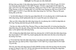 Công văn 4142/TCHQ-GSQL thực hiện quy định dán nhãn năng lượng